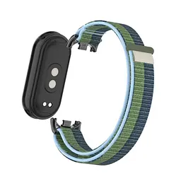 Ремінець Amazfeel для фітнес-браслета Mi Band 8 та 9 нейлоновий зелений та синій - мініатюра 3
