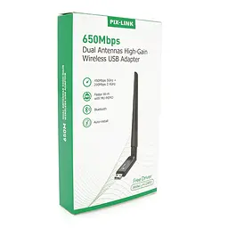 Бездротовий мережний адаптер Wi-Fi-USB LV-UAC24BD, RTL8811CU, Bluetooth, з антеною, 802.11 a/b/g/n, 650Mbps, Box - мініатюра 2