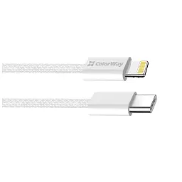 Дата кабель USB-C to Lightning 2.0m PD 27W braided gray ColorWay (CW-CBPDCL068-GR) - мініатюра 5