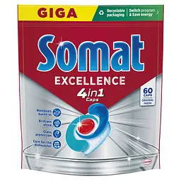 Капсули для миття посуду Somat Exellence 60 шт.