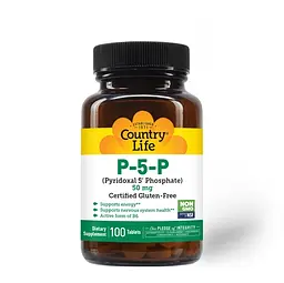 Вітаміни та мінерали Country Life P-5-P, 100 таблеток