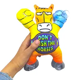 Іграшка м’яконабивна Кінь на липучках 22 см(DON`T PUSH THE HORSES Черовний) - мініатюра 2