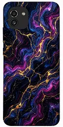 TPU чохол Demsky Purple space marble для Samsung Galaxy A03
