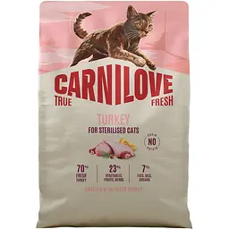 Сухий корм для стерилізованих котів Carnilove True Fresh Turkey Sterilised індичка 2 кг