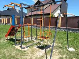 Спортивно-ігровий комплекс з гіркою і гойдалками вуличний - мініатюра 9