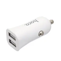 Автомобільний зарядний пристрій Hoco Z12 2 USB White - мініатюра 2
