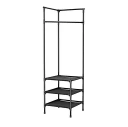 Кутова підлогова вішалка-стелаж Corner rack ∙ Стійка з поперечиною для вішалок до передпокою - мініатюра 2