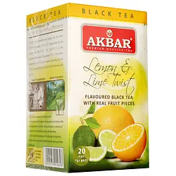 Чай чорний Akbar Lemon&Lime Twist 40 г (20 шт. х 2 г) (885017) - мініатюра 2