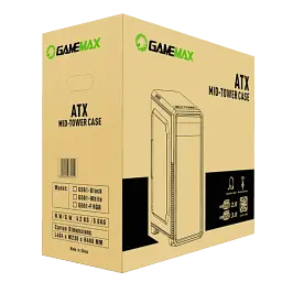 Корпус GameMax G561 Black, без БЖ, Midi Tower, ATX / Micro ATX / Mini ITX, 1хUSB 3.0, 2хUSB 2.0, 3x120 мм LED, 424x200x452 мм - мініатюра 4