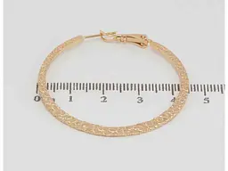 Сережки Xuping Позолота 18K кільця (конго) "Тиснений візерунок" ø 4.4см (195806) - мініатюра 2
