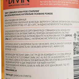 Вино ігристе безалкогольне Divin Sauvignon Blanc Rose Sparkling рожеве напівсолодке 0.75 л - мініатюра 4