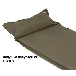 Килимок самонадувний Naturehike (CNK2300DZ014) 3см - з подушкою - одномісний - темно-зелений - мініатюра 4