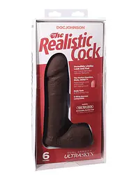 Фалоімітатор Doc Johnson The Realistic Cock 6 inch Black, ULTRASKYN - мініатюра 3