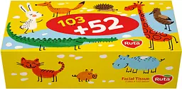 Серветки косметичні Ruta Kids, двошарові, 155 шт. - мініатюра 3