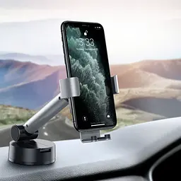 Тримач в машину Baseus Simplism Gravity Car Mount With Suction Base чорний (30748 black) - мініатюра 3