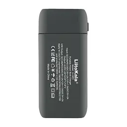 Зарядний пристрій-павербанк LiitoKala Lii-MP2 на 2 канали для акумуляторів, сірий - мініатюра 3