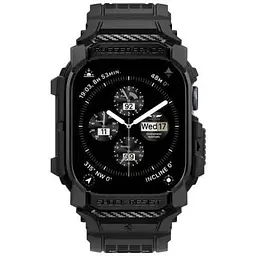Протиударний чохол із ремінцем Spigen Rugged Armor Pro Matte Black для Apple Watch Series 10 (2024) 46мм (ACS08604) - мініатюра 2
