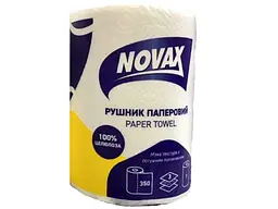 Рушники паперові NOVAX 1 рулон 3 шари целюлоза Джамбо 350 відривів