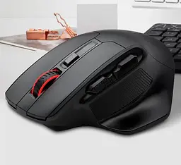 Ігрова комп'ютерна миша E-YOOSO X-31 мишка з USB приймачем 2.4G і 4800 DPI, чорна  - мініатюра 5