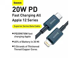 Кабель Baseus Superior Series Fast Charging Data Cable Type-C to iP PD 20W 2m CATLYS-C03  Blue - мініатюра 4