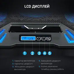 Охолоджувальна підставка для ноутбука GamePro Black (CP626) - мініатюра 6