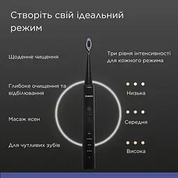 Електрична звукова зубна щітка чорна MED-870 B.Well - мініатюра 9