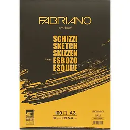 Склейка для ескізів Fabriano Schizzi Sketch A3 (29.7x42 см) 90г/м2 100л