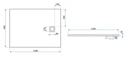 Душовий піддон Rea Magnum 90x120 white REA-K3337, Білий - мініатюра 10