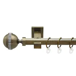 Карниз Orvit Авея металевий однорядний техно гладка труба кільце металеве Антик 25 мм 200 см (00-00025793)
