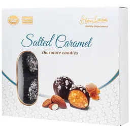 Конфеты MonLasa Salted Caramel шоколадные с миндалем и соленой карамелью 140 г