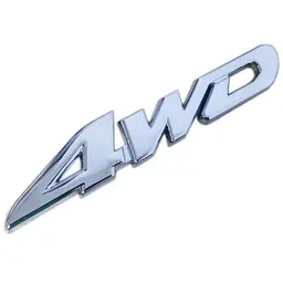 Емблема напис 4WD 110х20 мм Хром на скотчі метал (Завод) - мініатюра 4