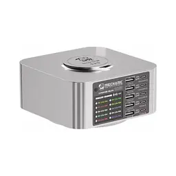 Зарядний пристрій MECHANIC 5xUSB-C PD + 5xUSB QC3.0 + Wireless Charging 15W LED indication 200W black (X-Power Plus-200W) - мініатюра 3