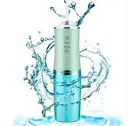 Іригатор портативний для порожнини рота Irrigator 8668 для зубів та брекетів три режими роботи Зелений  - мініатюра 5