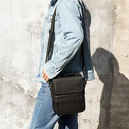 Чоловіча шкіряна сумка Vintage 20х22,5х5,5 см sum0013957 - мініатюра 6