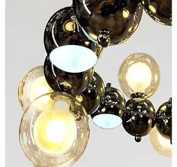 Велика дизайнерська люстра Artlight 1117/15 з 15 скляними плафонами-кулями та LED-підсвічуванням - мініатюра 3