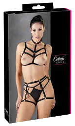 BDSM набір Cottelli Lingerie Bondage Set S-L (чорний) - мініатюра 2
