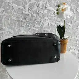 Сумка жіноча через плече стильна містка чорна 1478 - мініатюра 7