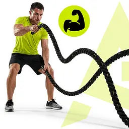 Канат тренувальний Actiget Battle Rope 9 м для кросфіту ACT0015 Black - мініатюра 4