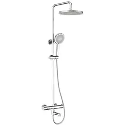 Душова система з термостатом Koer KB-57029-01 3 функції Black KR5482, Хром
