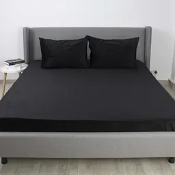 Простирадло ТЕП Velour з резинкою чорне, 160 x 200 (2-04756_34657)