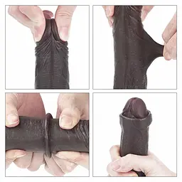Фалоімітатор із присоскою LoveToy Sliding-Skin Dildo 7 17.5 см коричневий - мініатюра 18