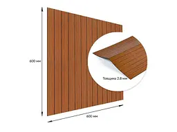 Покриття вінілове самоклеюче 3D рейки STICKER WALL 600*600*2,8мм SW-00003246 - мініатюра 4