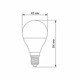 LED-лампа Titanum G45 6W E14 3000K (25680-000) - мініатюра 3