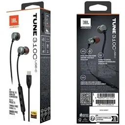Навушники провідні JBL T310C USB-C (JBLT310CBLK) з мікрофоном чорні JBLT310CBLK - мініатюра 6