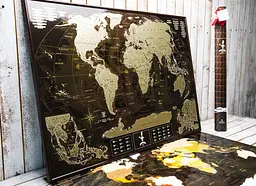 Скретч карта світу у тубусі подарункова My Map Chocolate edition - мініатюра 2