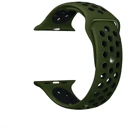 Ремінець Apple Watch Nike Sport 42/44/45/46/49 мм Olive Чорний L (30)