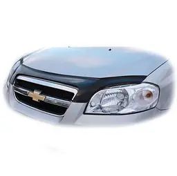 Дефлектор капота мухобойка Chevrolet Aveo T250 2006-2011 Седан Voron Glass - мініатюра 3