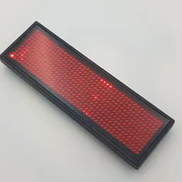 Електронний LED бейдж світлодіодний акумуляторний з рядком, що біжить 96х30мм B1248