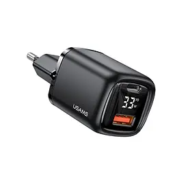 Зарядний пристрій Usams Digital Display Fast Charger QC + PD 33 W T46 - мініатюра 4