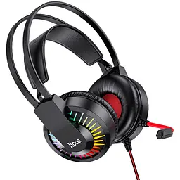 Ігрові дротові навушники Hoco W105 Joyful, USB, 3.5mm, 2.3m, Червоний - мініатюра 4